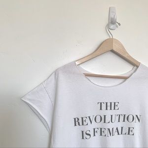 The revolution is FEMALE muscle tee